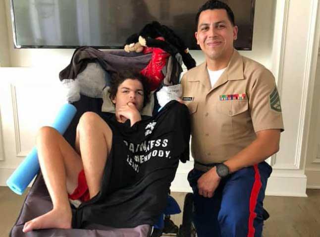 Peyton & Staff Sergeant Anthony Sandoval 