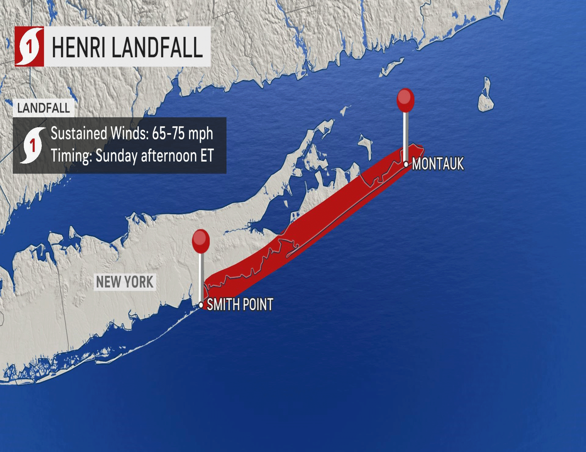 Hurricane landfall prediction from AccuWeather