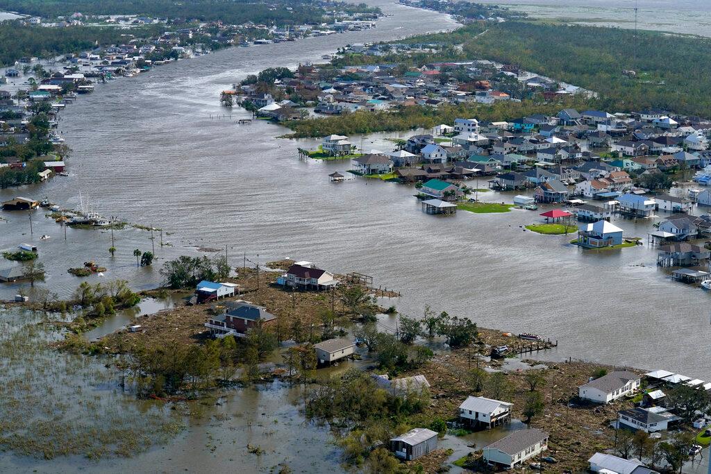 Flooding in Louisiana from Hurricane Ida 