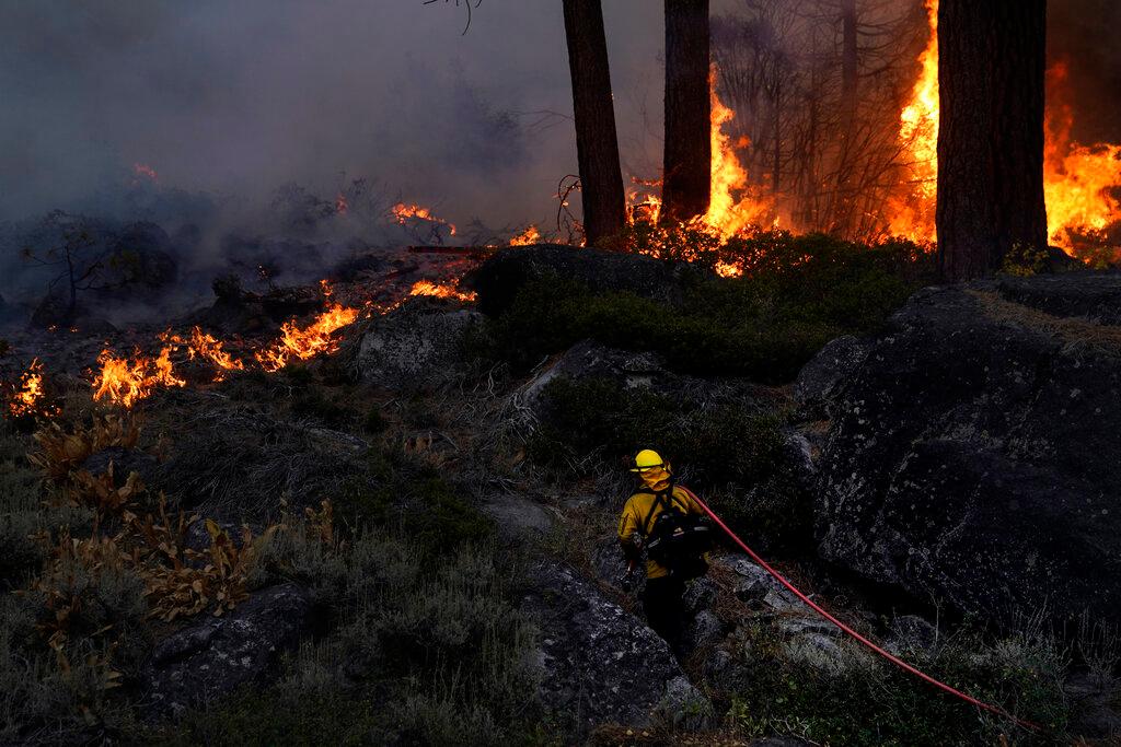 Firefighter at Caldor Fire 