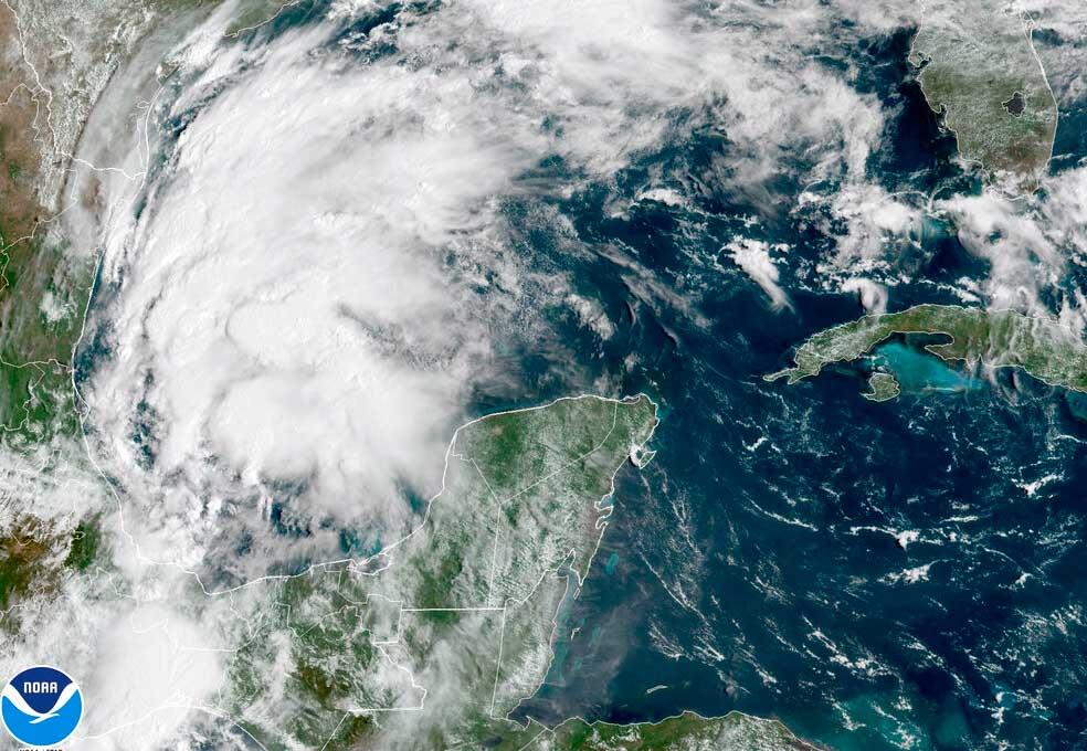 Tropical Storm Nicholas in the Gulf of Mexico 