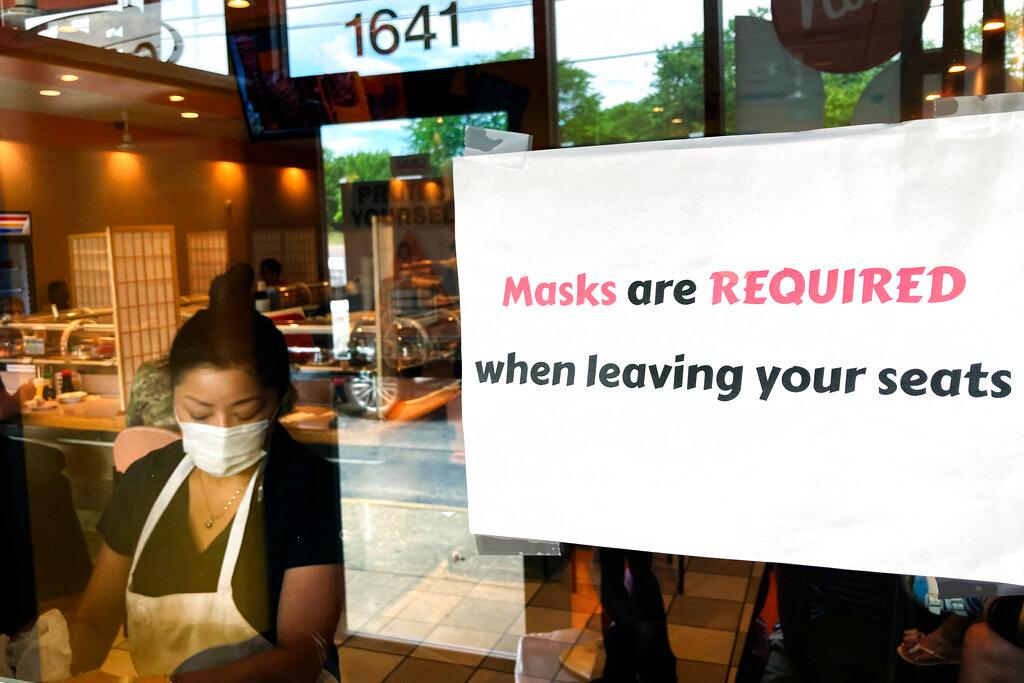 Masks are required when leaving your seats 