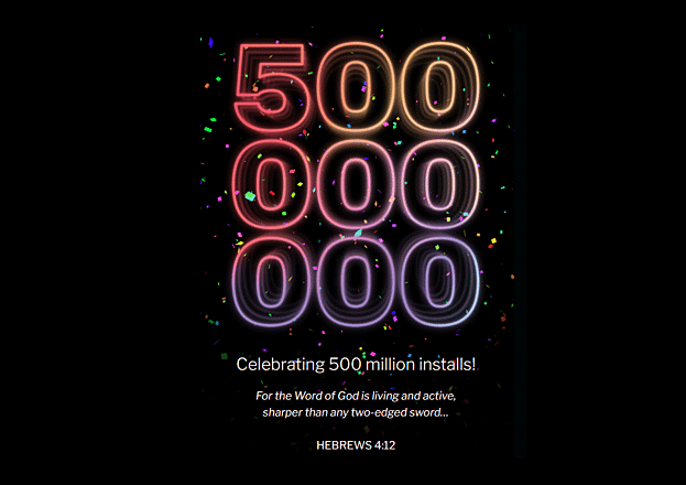YouVersion Bible App Celebrates A Half-Billion Downloads
