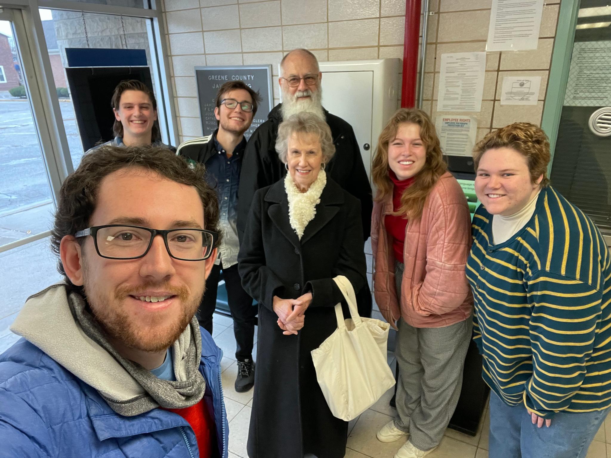 Cedarville University student chaplains along with the outside volunteer chaplains.