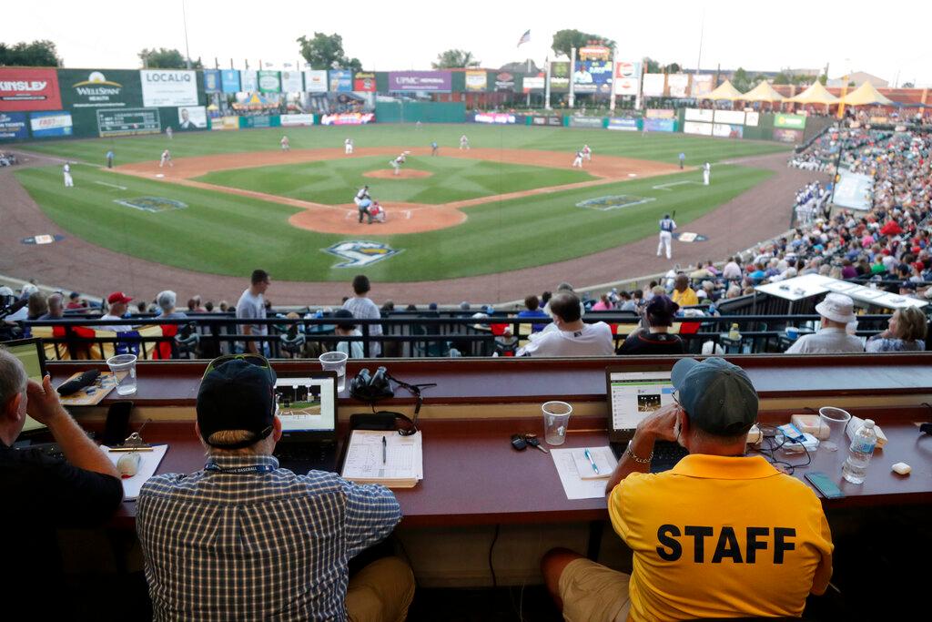 Baseball game officiated by robot umpire 
