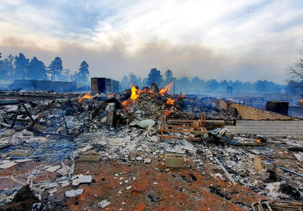 Home on the outskirts of Flagstaff, Ariz., destroyed by a wildfire