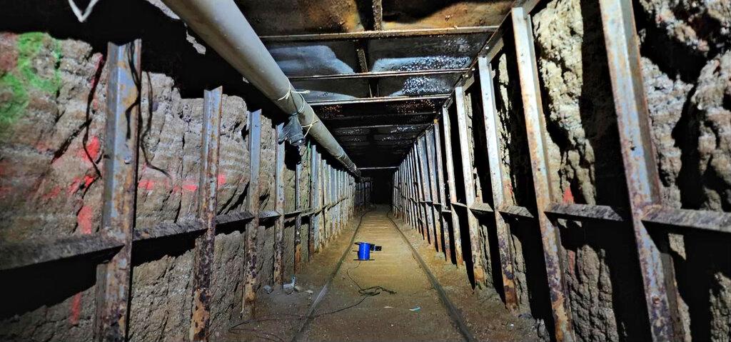 The discovery of the underground smuggling tunnel on Mexico's border, running the length of a football field on U.S. soil to a warehouse in an industrial area. 