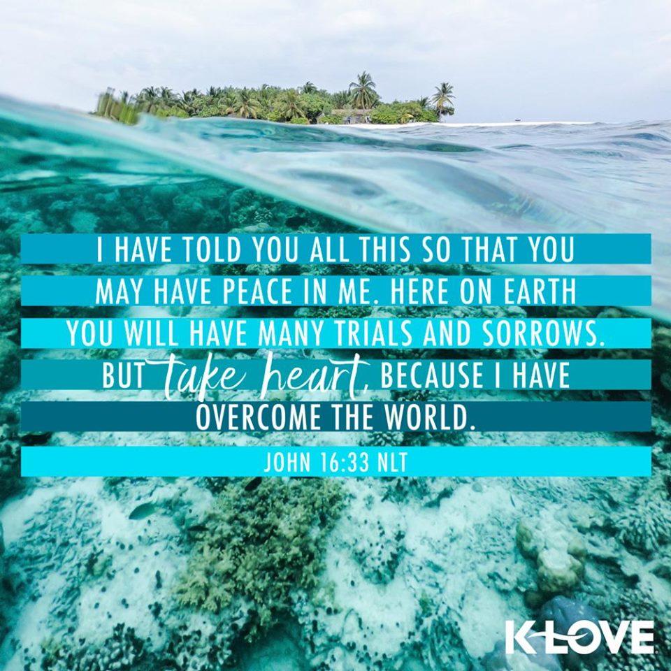 John 16:33 NLT 
