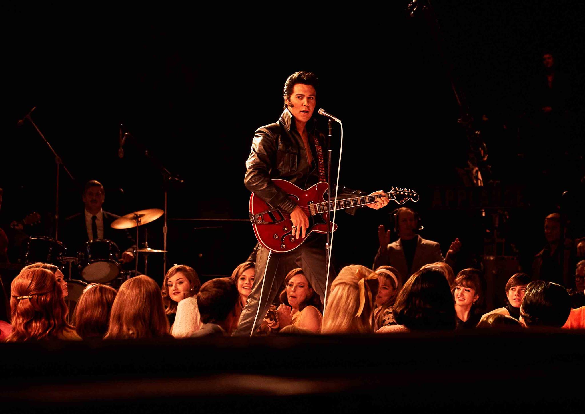 This image released by Warner Bros. Pictures shows Austin Butler in a scene from "Elvis".
