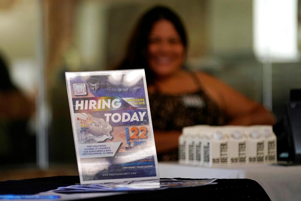Desk at job fair