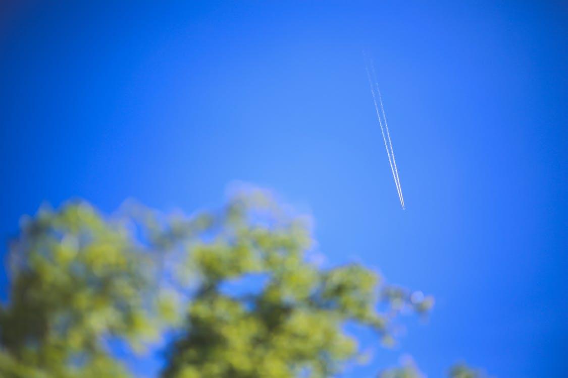 Jet plane contrail
