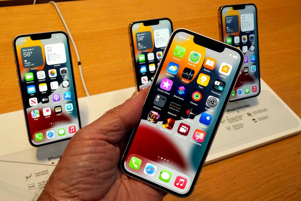 A display of iPhone