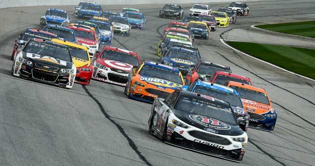 NASCAR Vehicles on Track
