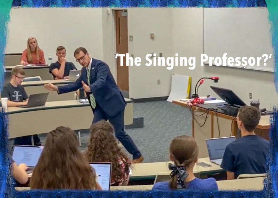 Yes, he sometimes sings to explain an historic moment, but he’s not a showman. He’s a teacher who loves his students.