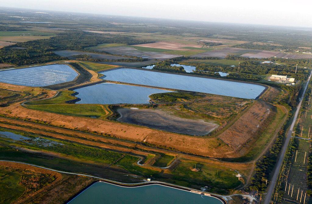 A reservoir near the old Piney Point phosphate mine in Bradenton, Fla