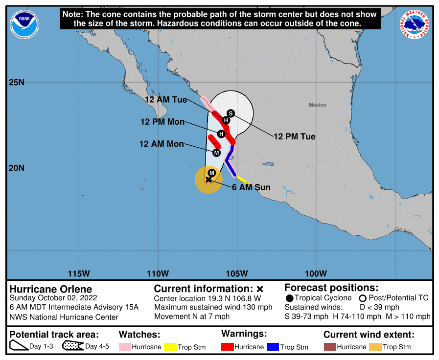 Hazardous conditions can occur outside of the cone