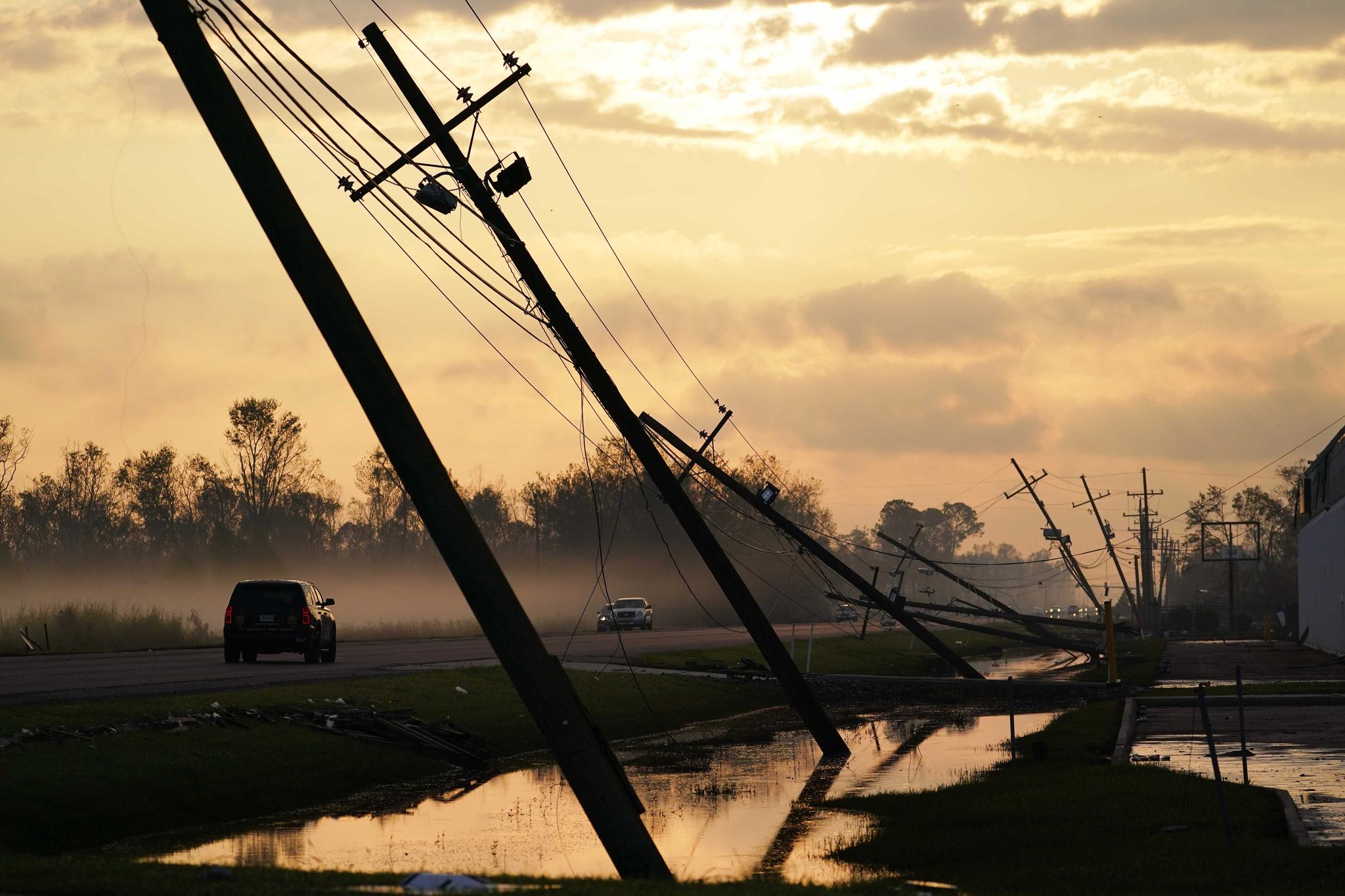 Downed powerlines can mean weeks without power. 