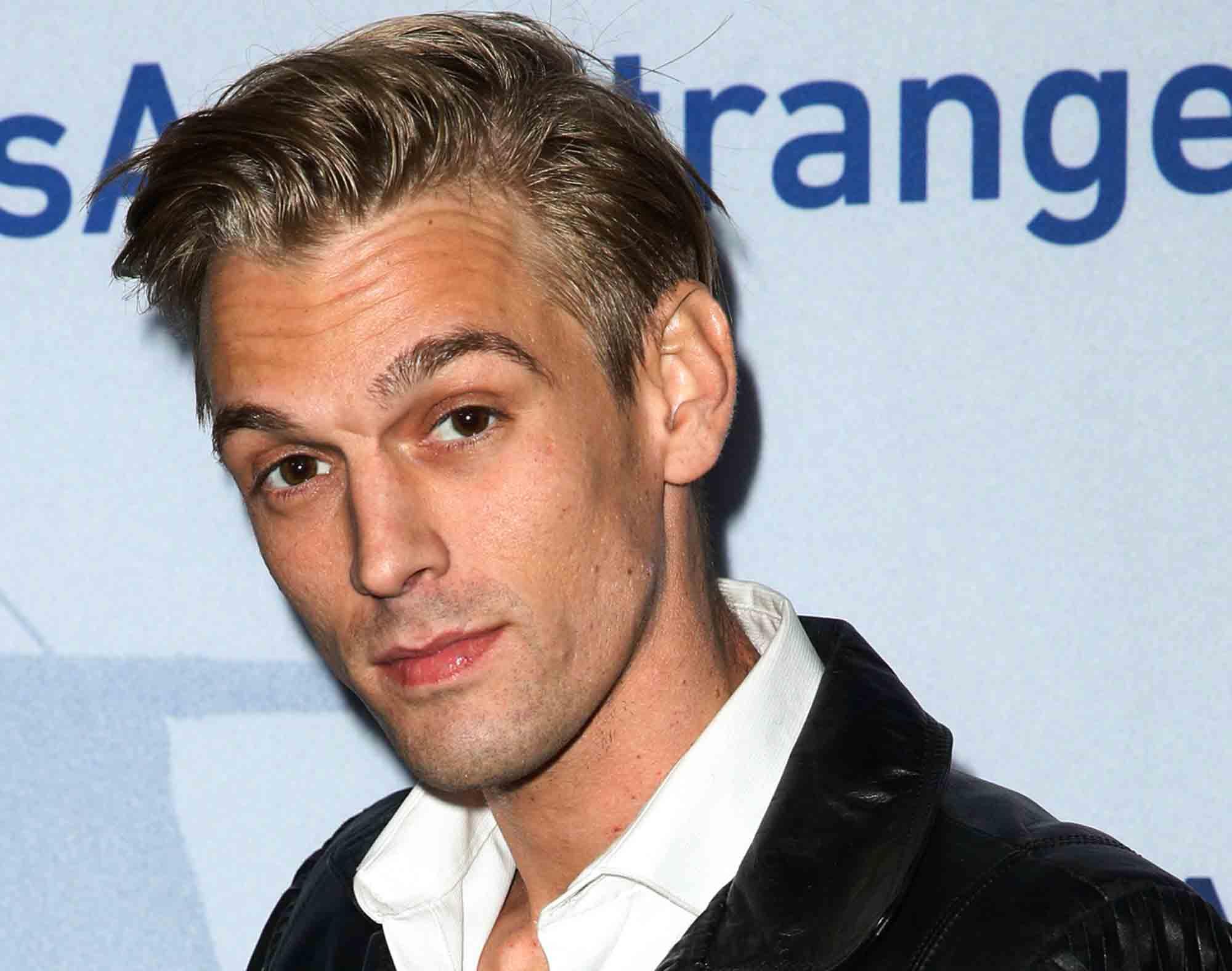 Singer Aaron Carter arrives at a premiere of "Saints & Strangers" at the Saban Theater in Beverly Hills, Calif., Nov. 9, 2015.
