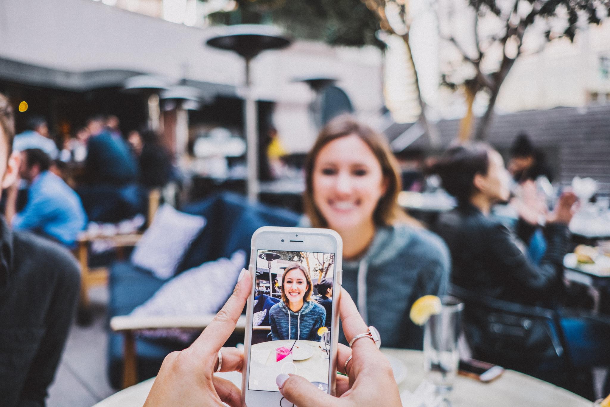 girl getting pictuire taken
