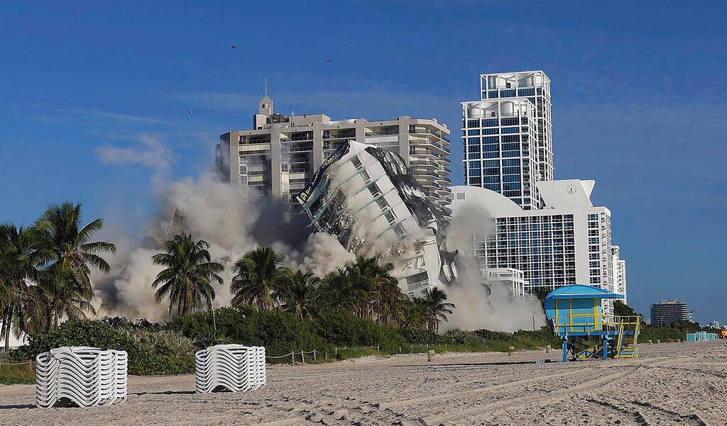 Historic Deauville Beach Resort implodes