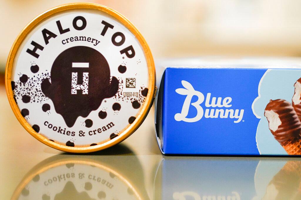 Blue Bunny and Halo Top brand ice cream products