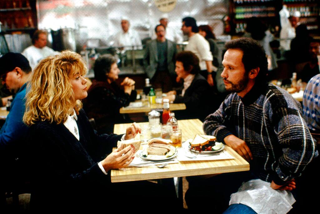 Meg Ryan and Billy Crystal in a scene from "When Harry Met Sally."
