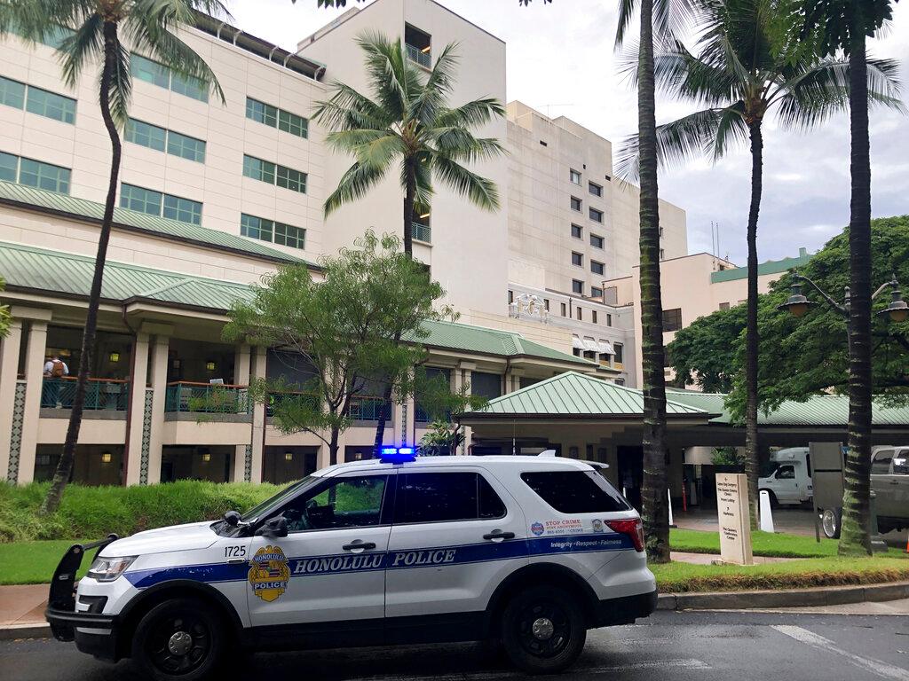 This photo shows the exterior of The Queen's Medical Center in Honolulu where some patients injured by air turbulence on a Hawaiian Airlines flight from Phoenix to Honolulu were taken, Sunday, Dec. 18, 2022.