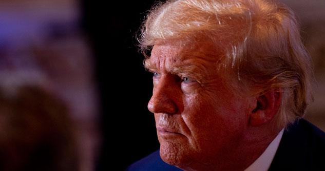 Trump staring off