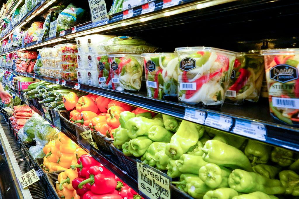 Vegetables are displayed in a produce section at a supermarket in New York, Monday, May 17, 2021. On Thursday, Jan. 19, 2023, the U.S. Agriculture Department issued new requirements for foods labeled as “organic,” a move aimed at cracking down on fraud and boosting oversight of products increasingly sought by consumers seeking healthy and environmentally sustainable options.