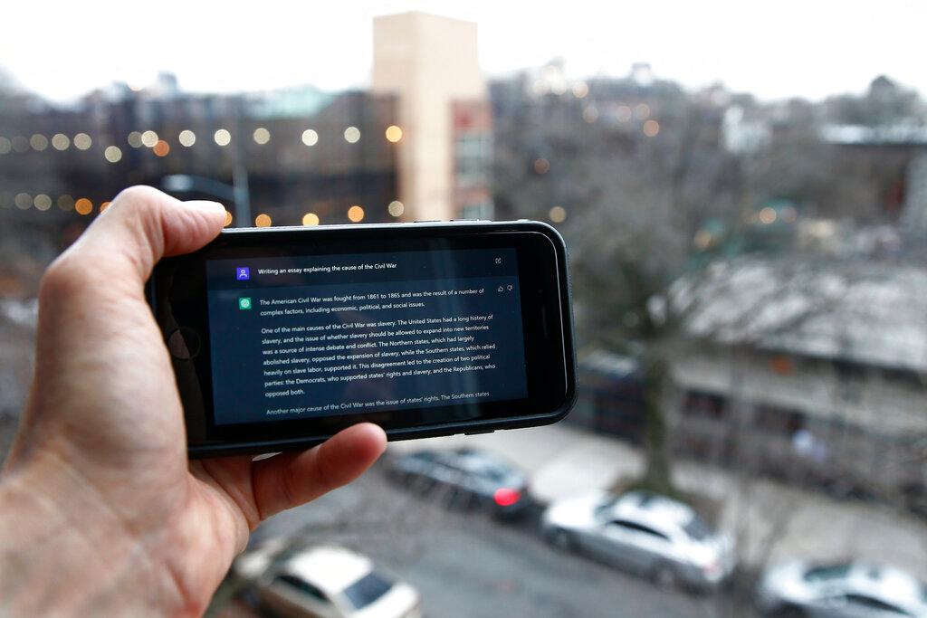 A ChatGPT prompt is shown on a device