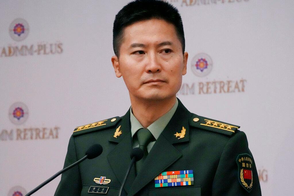 China's defense ministry spokesman Tan Kefei