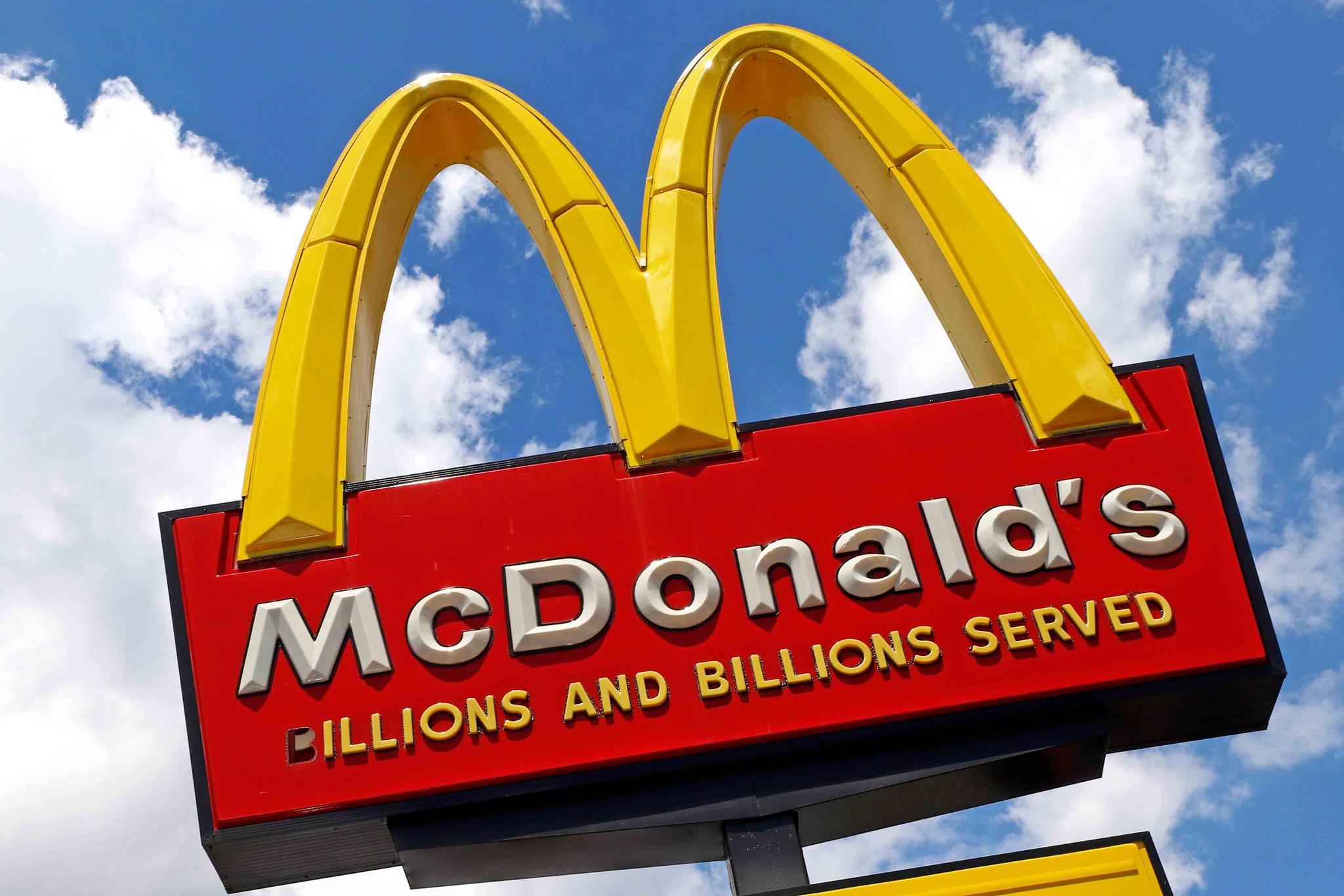 Sign outside a McDonald's restaurant