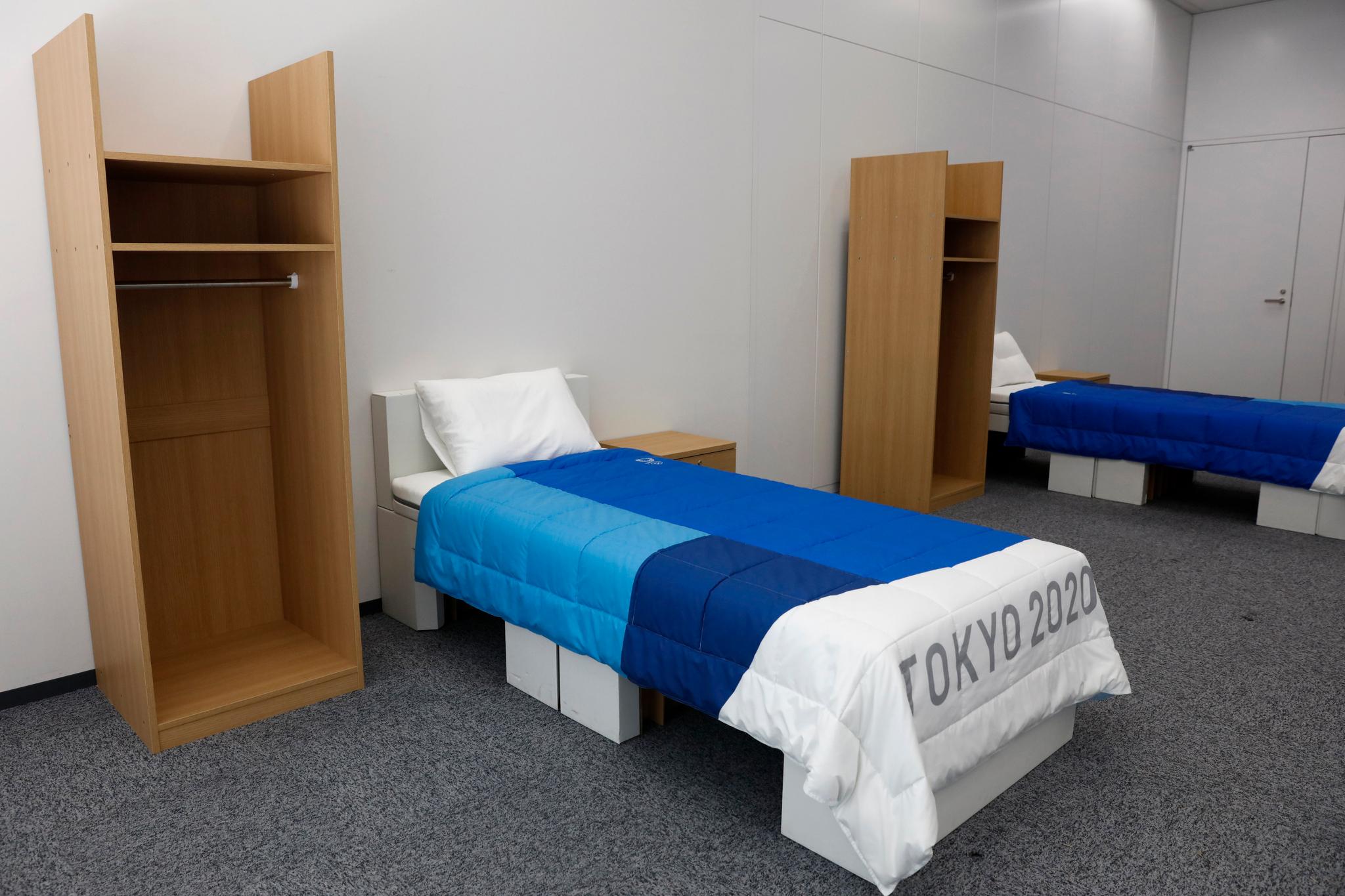 cardboard beds for the Tokyo 2020 Olympic
