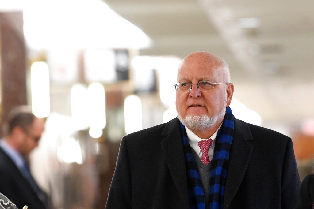 Centers for Disease Control and Prevention Director Robert Redfield arrives to brief senators during a closed all-senators briefing on the coronavirus on Capitol Hill 