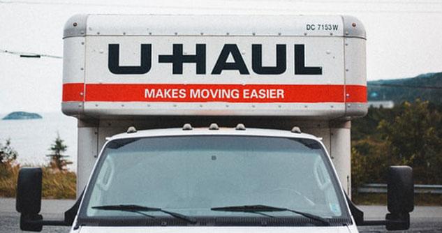 Front of a U-HAUL truck