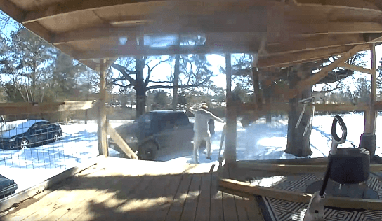 Video: Just In The Nick Of Time, God Saved Rustyn From Icy Roof Collapse