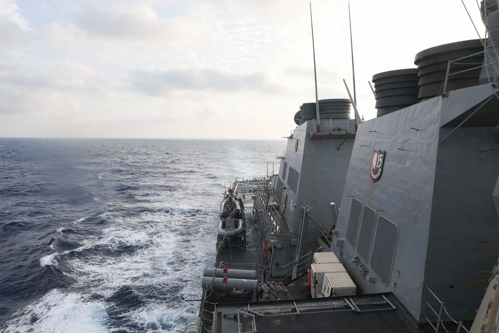 Arleigh Burke-class guided-missile destroyer USS Milius (DDG 69) conducts routine underway operations in South China Sea