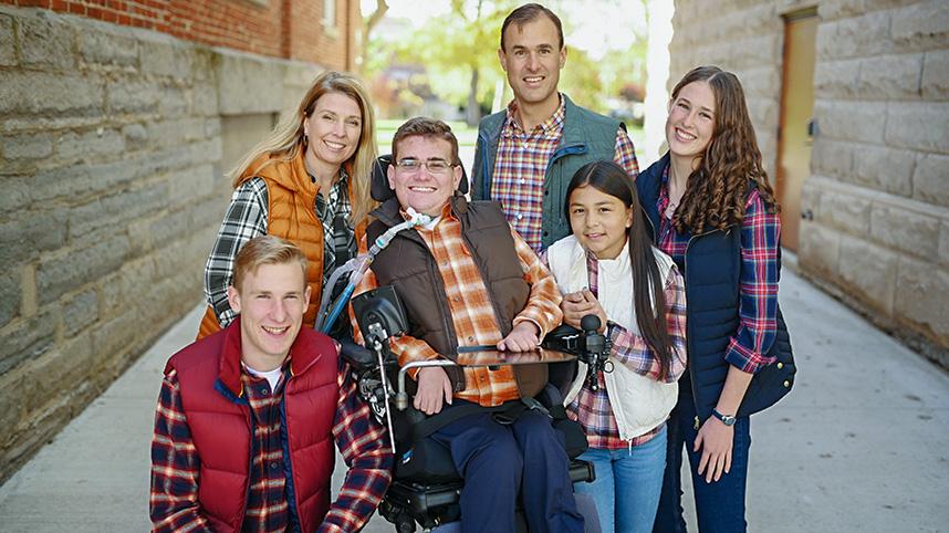 The Weise Family: Weise's firstborn son, Evan, a junior at Cedarville University majoring in political science, is excelling in the classroom while he battles each day with spinal muscular atrophy with respiratory distress. 