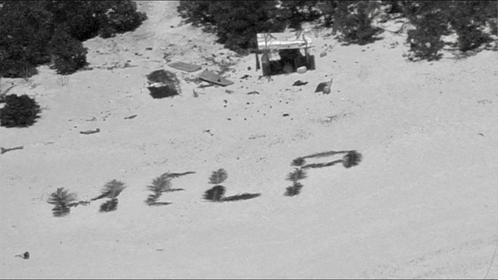 “The help sign was pretty visible. We could see it from a couple thousand feet in the air"