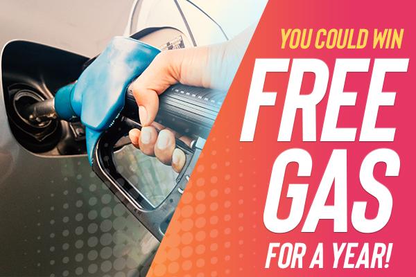 You could win free gas for a year