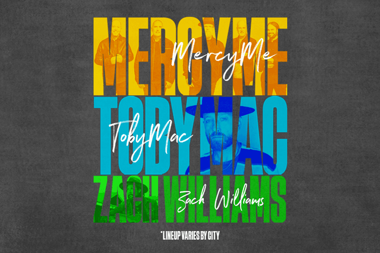 MercyMe, TobyMac, Zach Williams Fall Tour