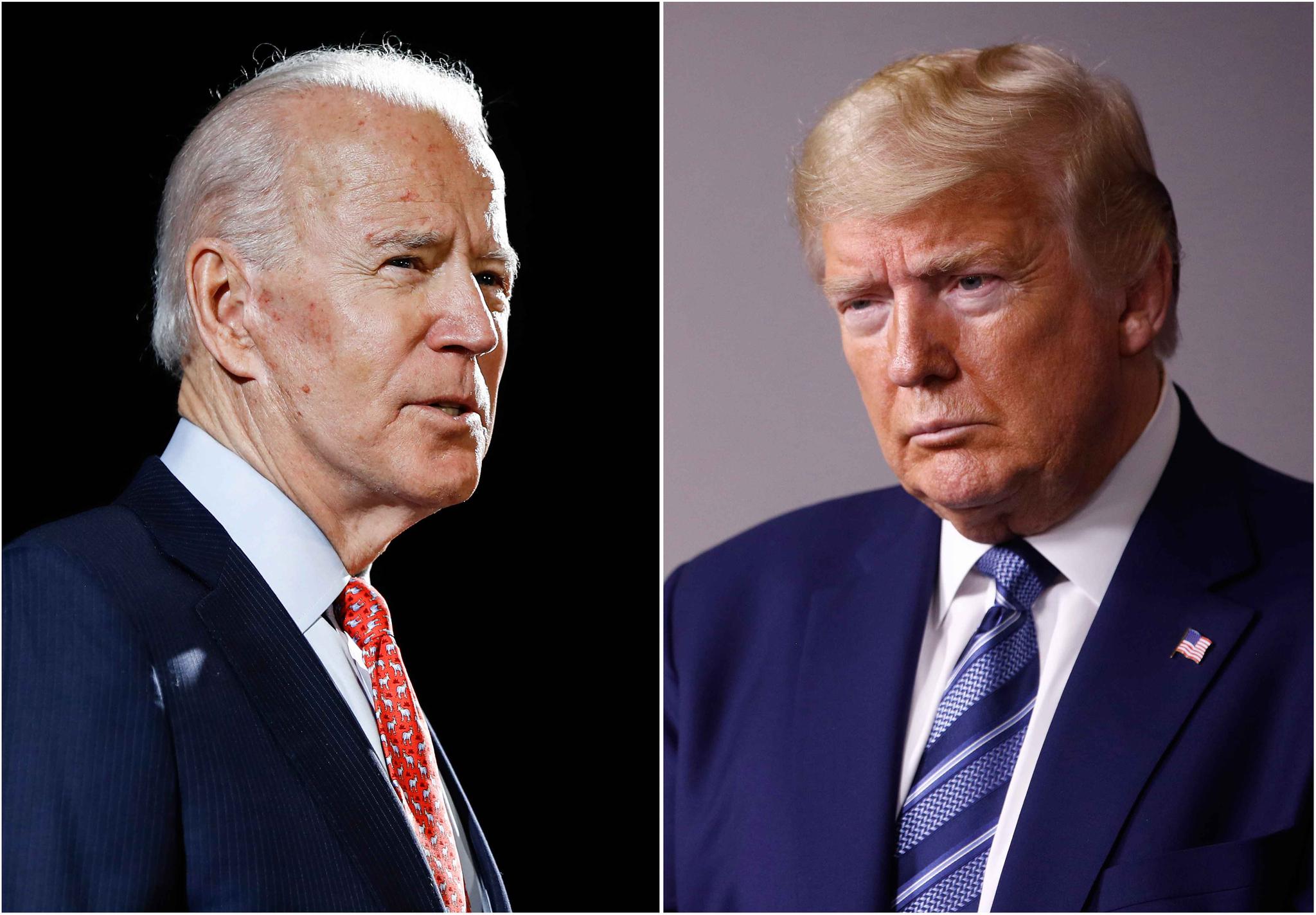 Former Vice President Joe Biden and President Donald Trump