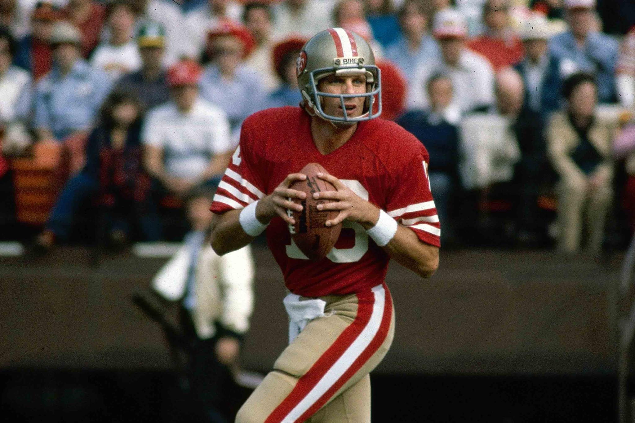 file photo shows San Francisco 49ers NFL football quarterback Joe Montana in San Francisco.