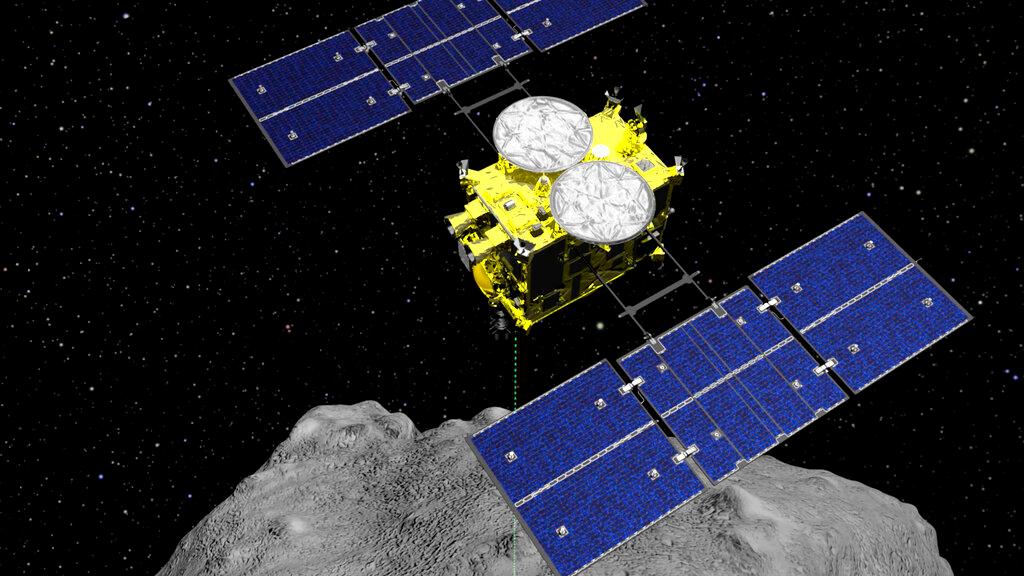 Japan Spacecraft over Asteroid Ryugu 