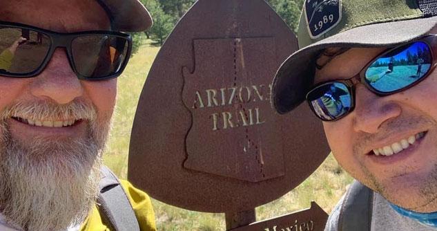 Two men at Arizona Trail head