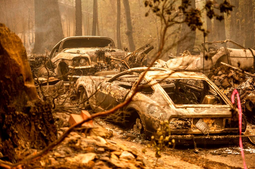 fire damaged cars